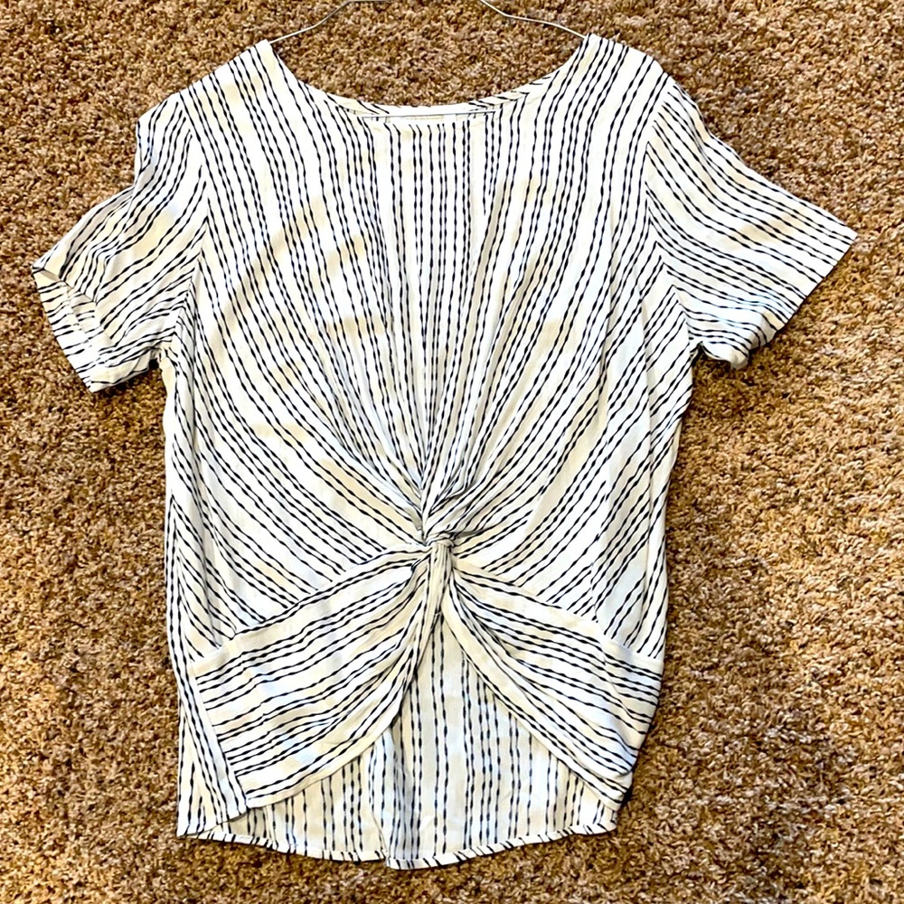 Black and white blouse